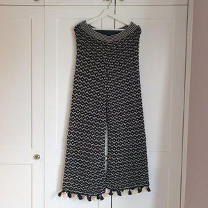 Mango Womens Black and White Trousers